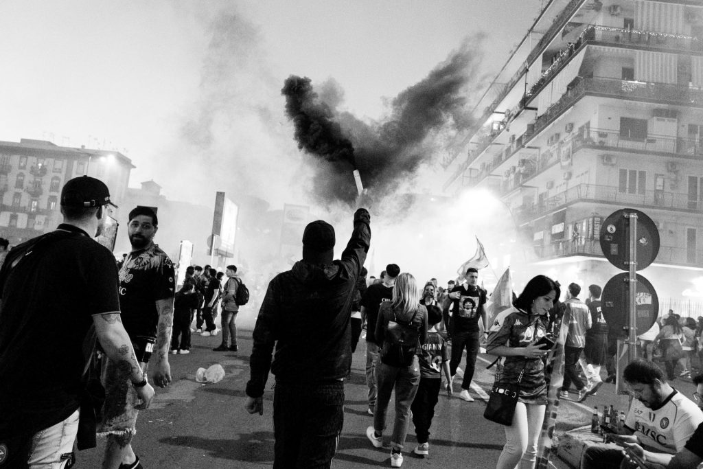Napoli fans Serie A title win, Naples, Italy