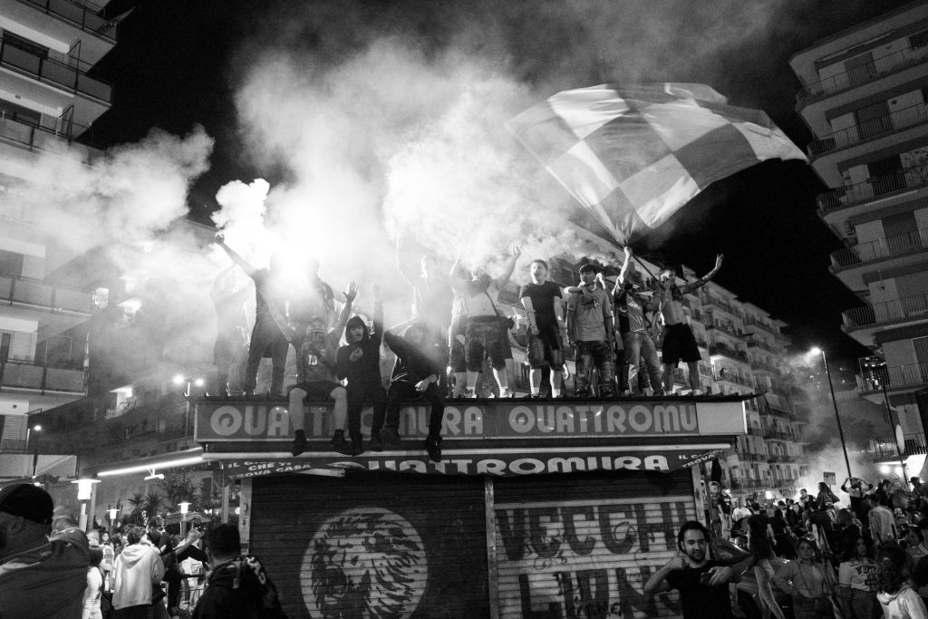 Napoli fans Serie A title win, Naples, Italy