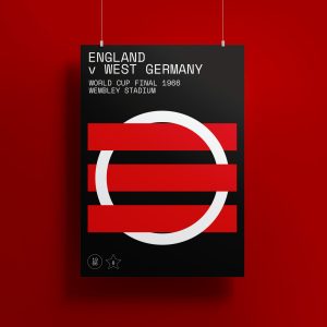 England v West Germany 1966 world cup final matchday poster