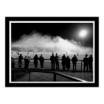Pyro. Albion Rovers 3-0 Linlithgow Rose, 13.2.24. Cliftonhill Stadium, Coatbridge. Lowland League. Fans let off some pyrotechnics as game kicks off. Iain McLean