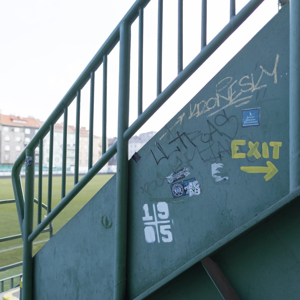 Ďolíček- football stadium, Bohemians Praha 1905, Prague. © Conrad Tracy