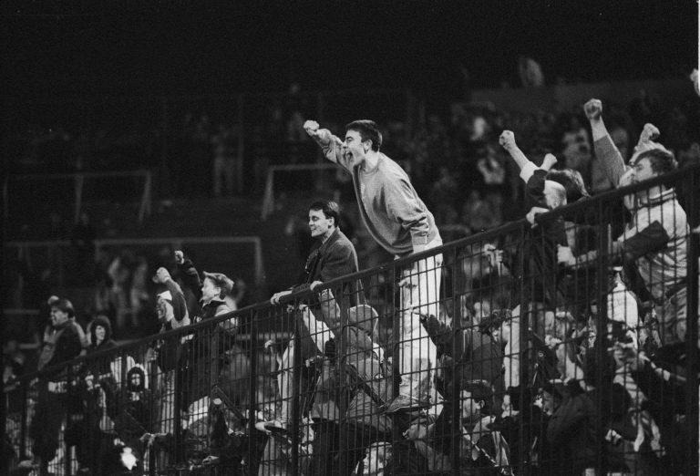 Protests to Promotion. Burnley FC 1989-92. Turf Moor. Clive Lawrence / Lower Block