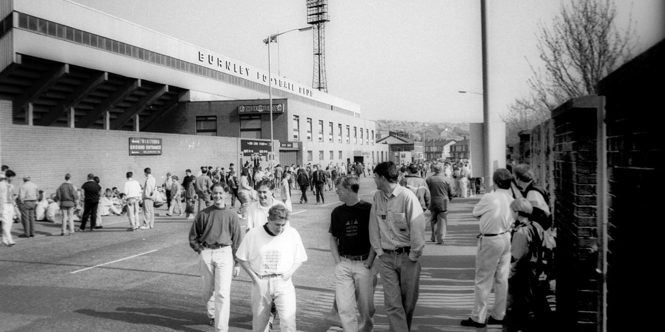 Protests to Promotion. Burnley FC 1989-92. Turf Moor. Clive Lawrence / Lower Block