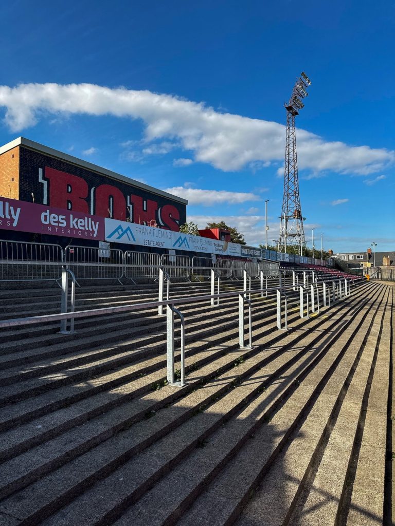 Dalymount Park football stadium, Dublin, Ireland. Bohemian F.C. © Guirec Munier
