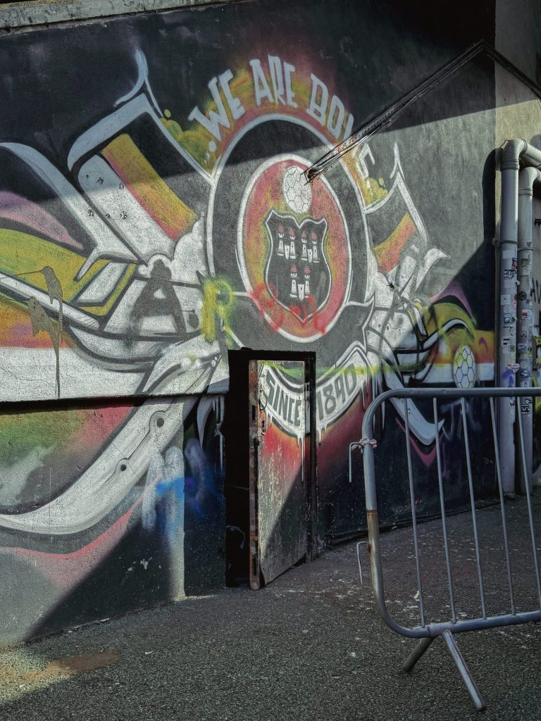 Dalymount Park football stadium, Dublin, Ireland. Bohemian F.C. © Guirec Munier