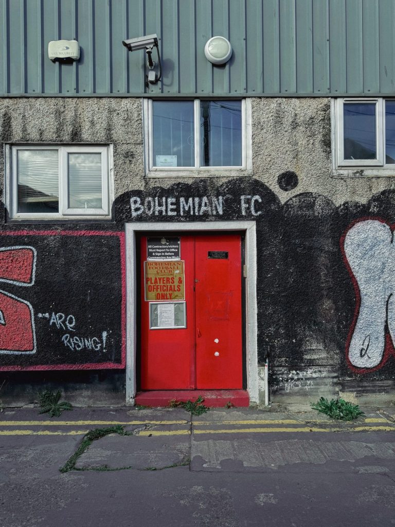 Dalymount Park football stadium, Dublin, Ireland. Bohemian F.C. © Guirec Munier