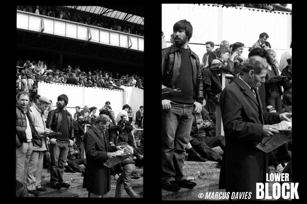 White Hart Lane, Tottenham Hotspur 1985. Marcus Davies, Lower Block