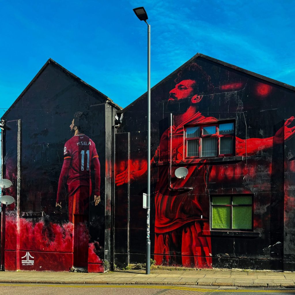 Football Murals and Street Art Mo Salah, Anfield - Liverpool