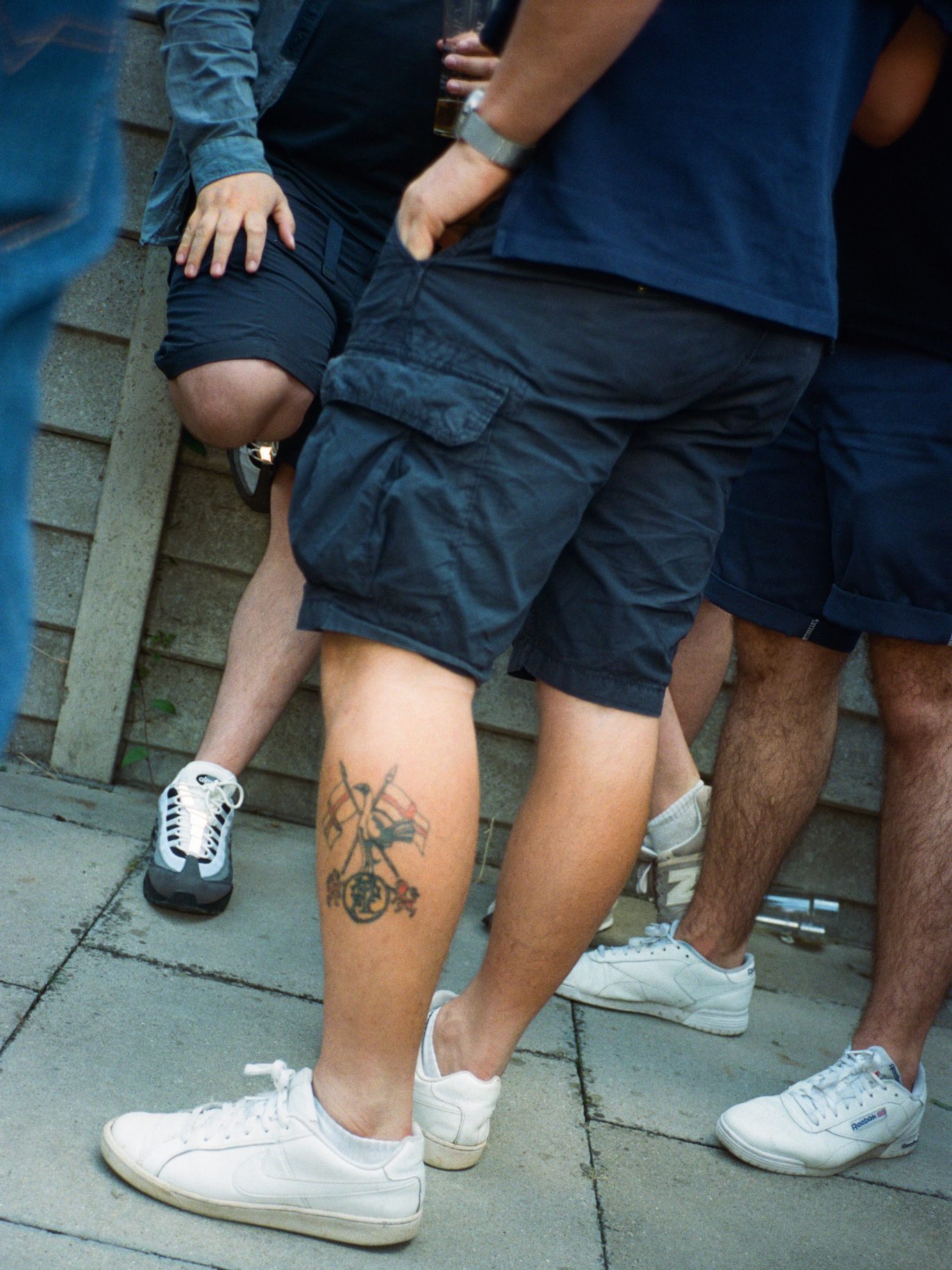 Tottenham Hotspur supporters photo series. TRAINING GROUND [Blokes at worship - blokes at war] Kirsten Allen