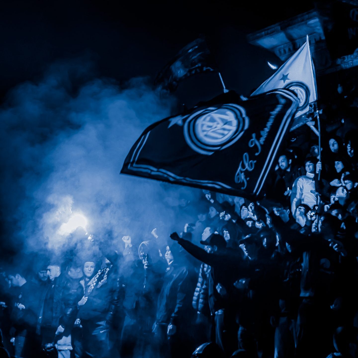 Inter Milan fans celebrate 2023-24 Scudetto, Milan Italy.