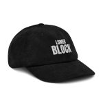 Lower Block Corduroy Cap, Black
