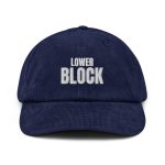 Lower Block Corduroy Cap, Navy