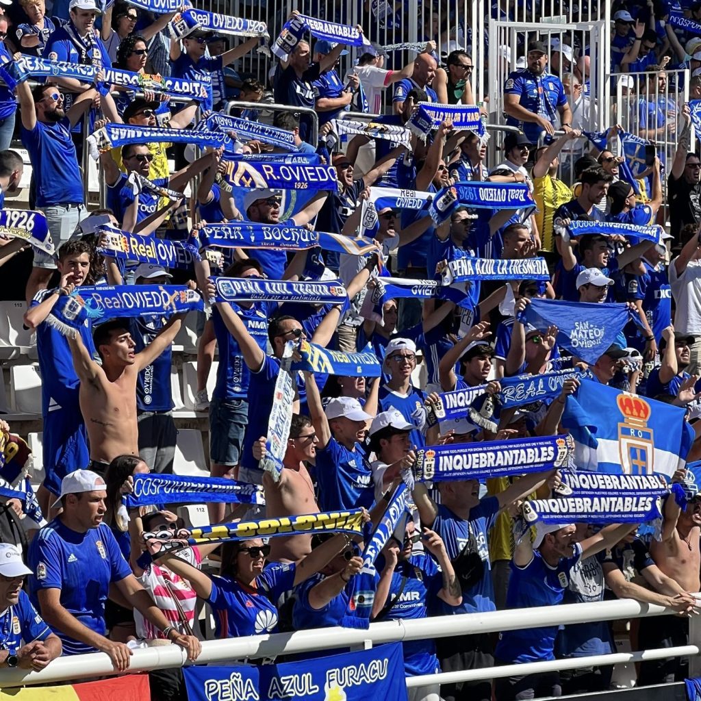 Real Oviedo away fans at Estadio el Plantío, Burgos CF