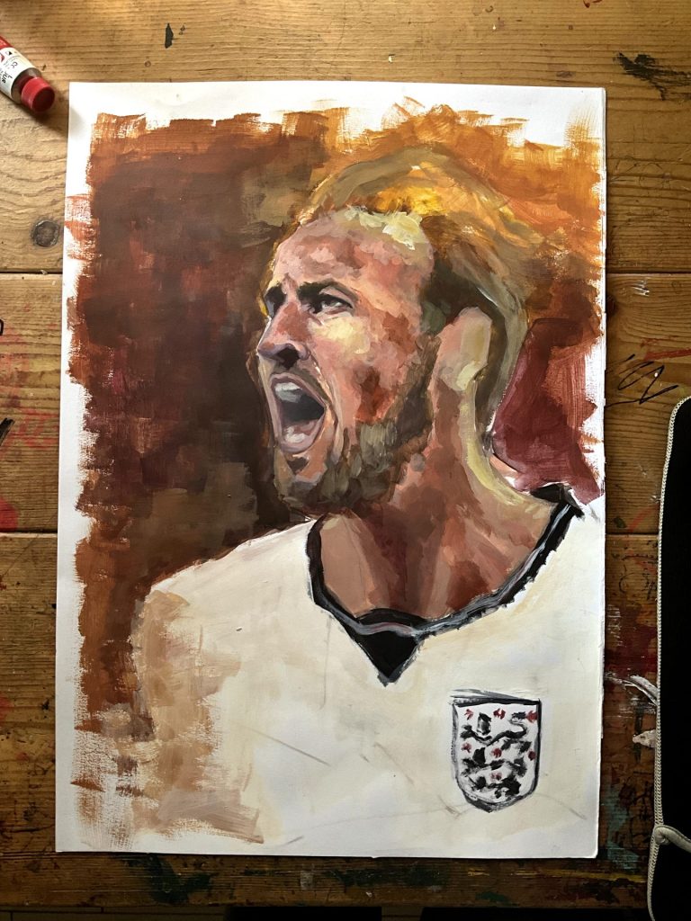 Football, Art by Simone Ruiti, Harry Kane