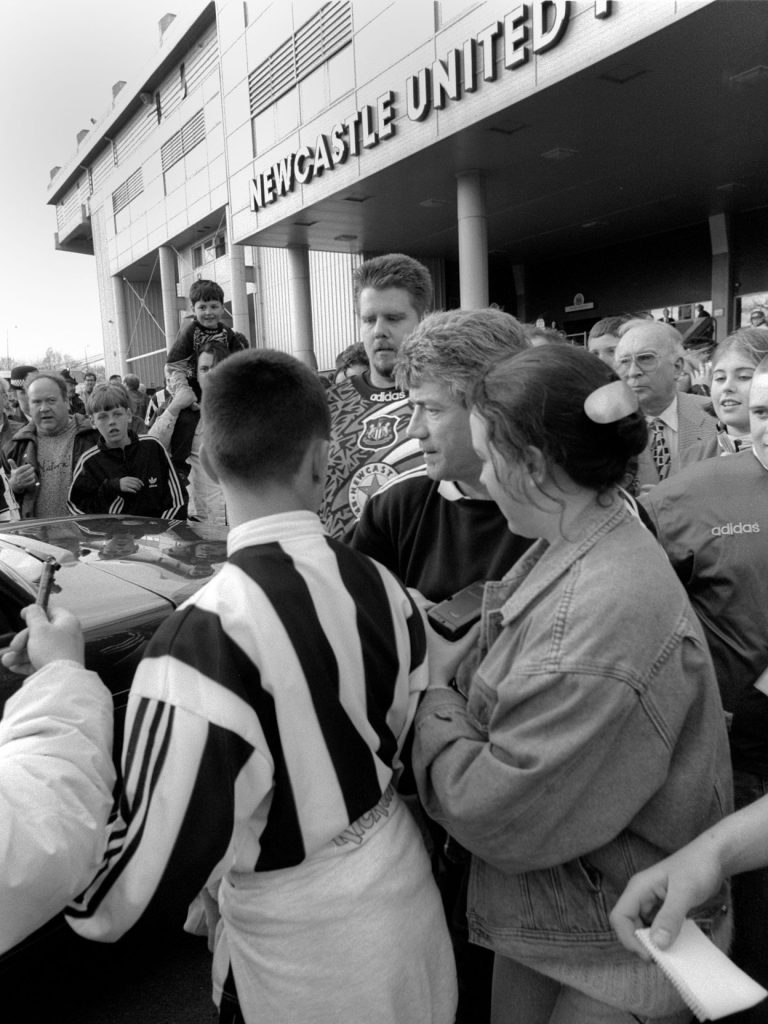 Kevin Keegan Newcastle United fans, St James' Park. Toon Army 1996